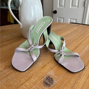 Sigerson Morrison Lavender and Mint Sandals